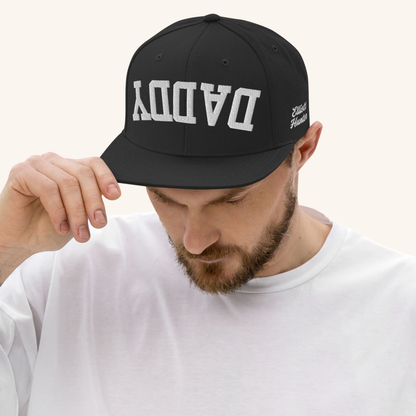 DADA Upside Down Black & White Personalized Embroidered Snapback Hat