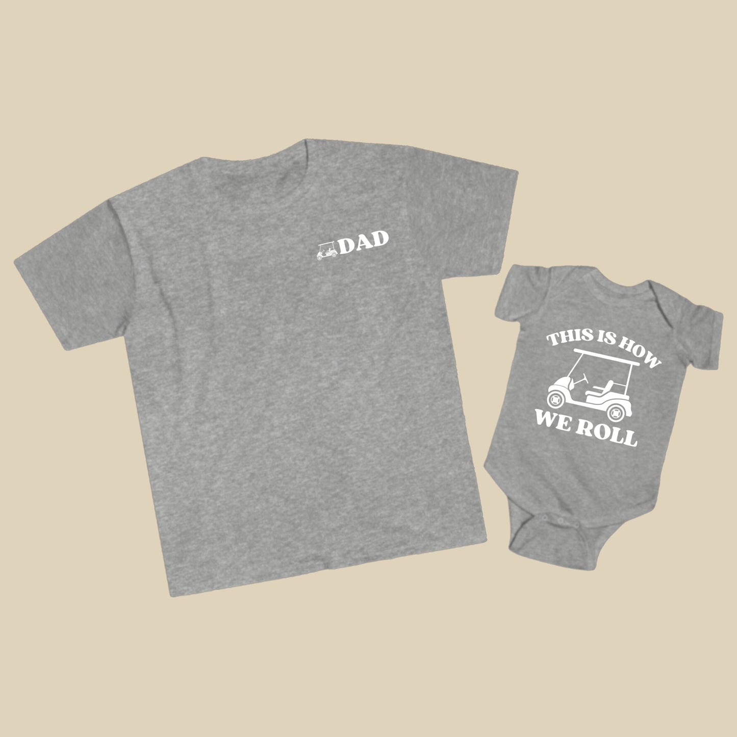 Golf Cart Dad Shirt Set