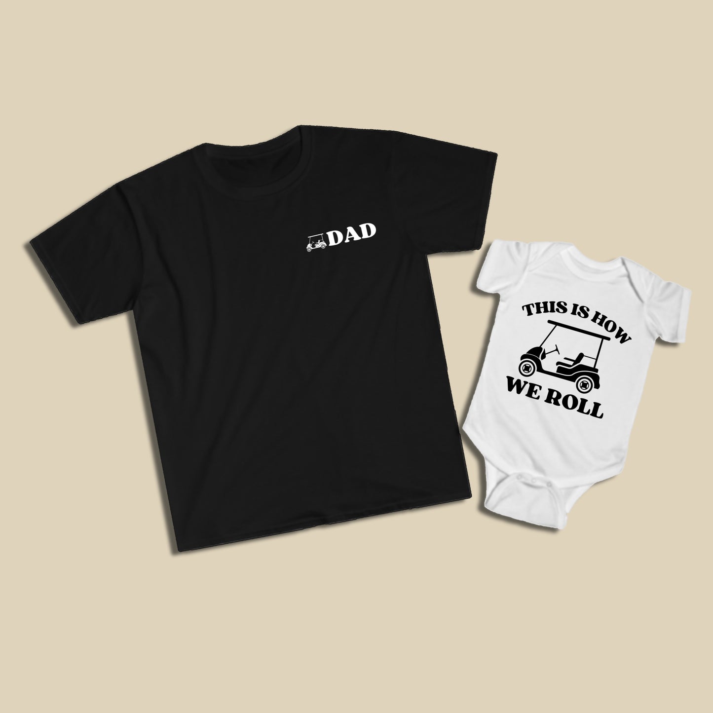 Golf Cart Dad Shirt Set