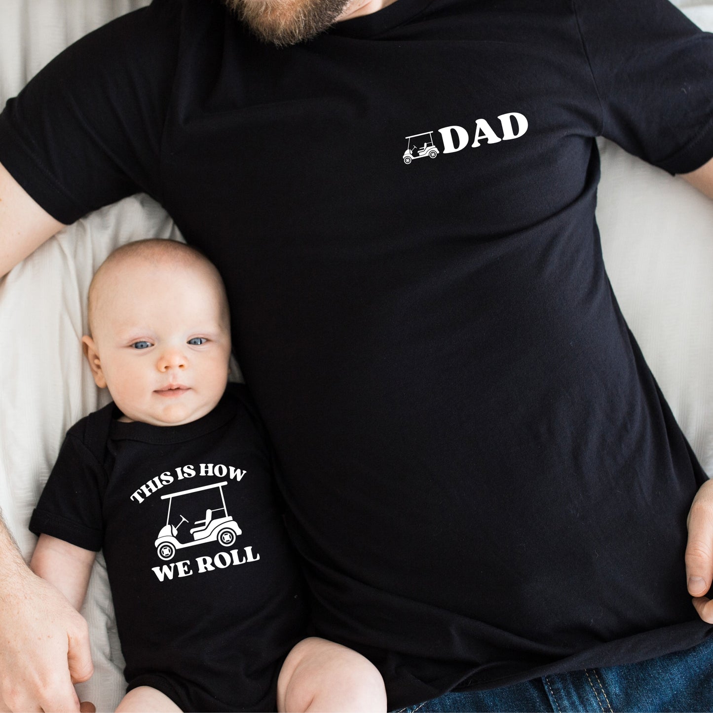 Golf Cart Dad Shirt Set