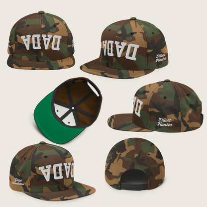 DADA Upside Down Camo Personalized Embroidered Snapback Hat