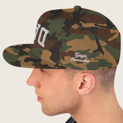 DADA Upside Down Camo Personalized Embroidered Snapback Hat