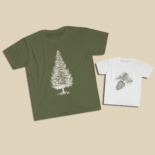 Pine Tree & Pinecone Shirt Set