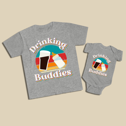 Drinking Buddies Retro Shirt Set