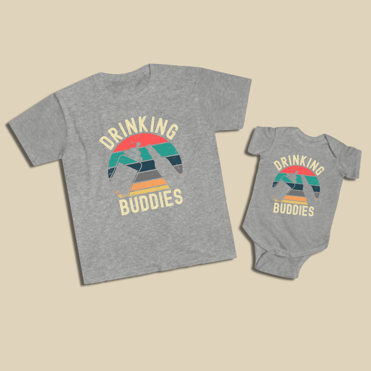 The Original Drinking Buddies Shirt Set